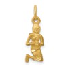 10k Small Satin Diamond-cut Virgo Zodiac Charm