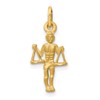 10k Small Satin Diamond-cut Libra Zodiac Charm
