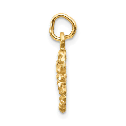10k Small Satin Diamond-cut Scorpio Zodiac Charm
