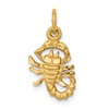 10k Small Satin Diamond-cut Scorpio Zodiac Charm