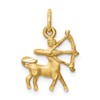10k Small Satin Diamond-cut Sagittarius Zodiac Charm