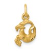 10k Small Satin Diamond-cut Capricorn Zodiac Charm