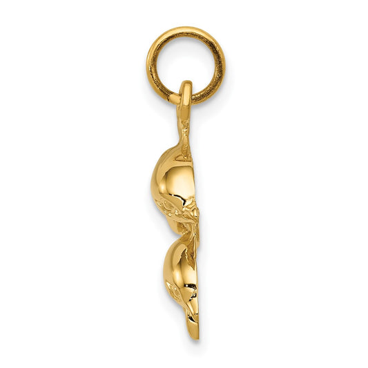10k Two Dolphins Charm