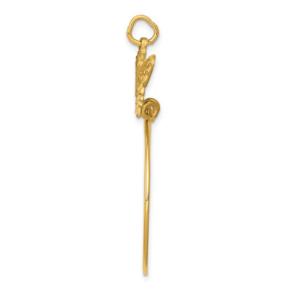 10k Butterfly Holder Charm