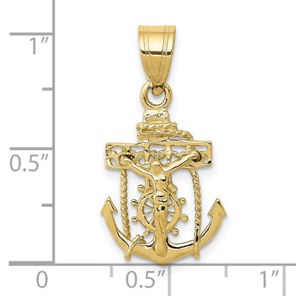 10k Mariners Crucifix Pendant