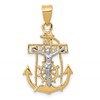 10k Two-tone Mariners Crucifix Pendant