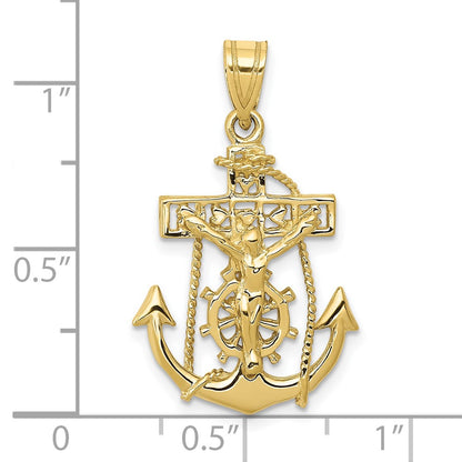 10k Mariners Crucifix Pendant