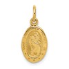 10k Small Oval Saint Christopher Medal Charm