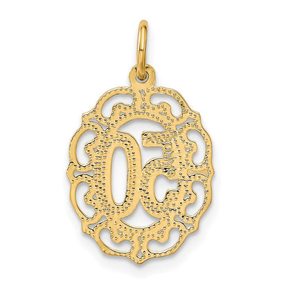 10k 50 in Oval Pendant