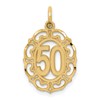 10k 50 in Oval Pendant