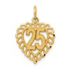10k 25 in Heart Charm