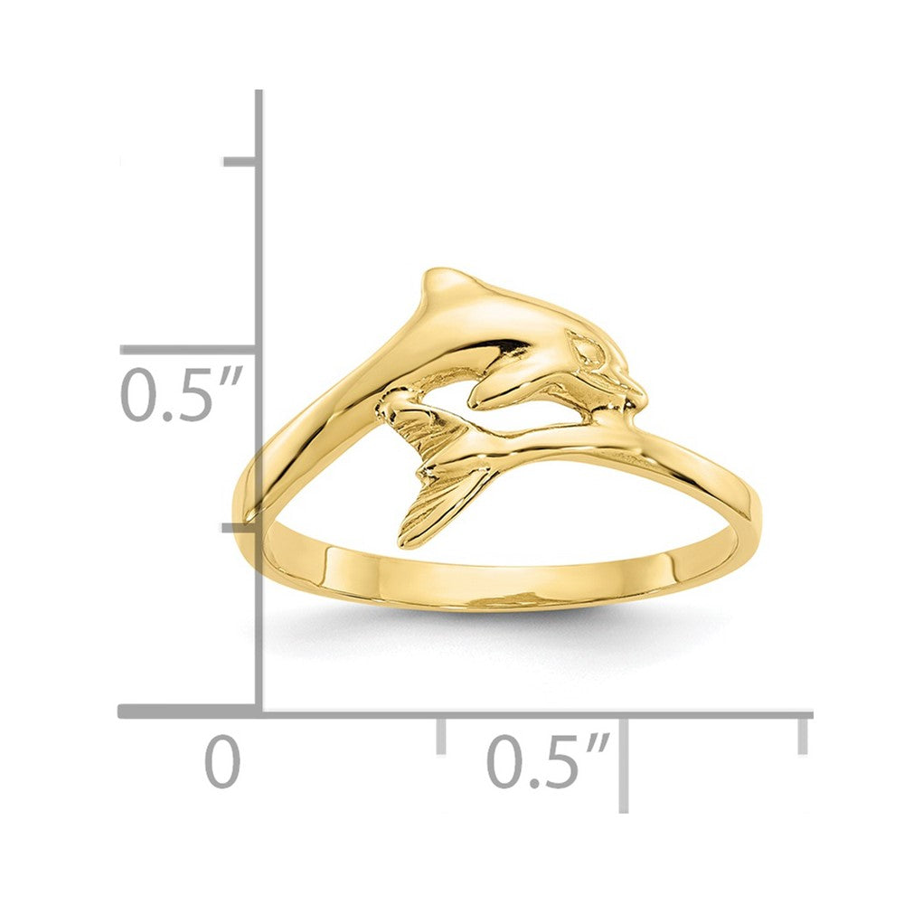 10k Dolphin Bypass Ring