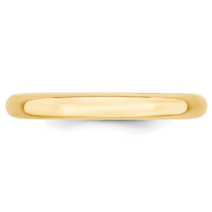 10k Yellow Gold 3mm Standard Weight Comfort Fit Wedding Band Size 7