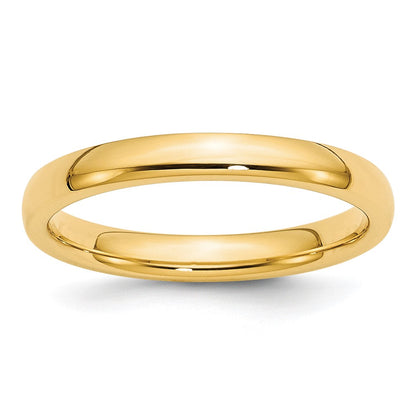 10k Yellow Gold 3mm Standard Weight Comfort Fit Wedding Band Size 9.5