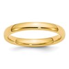 10k Yellow Gold 3mm Standard Weight Comfort Fit Wedding Band Size 7