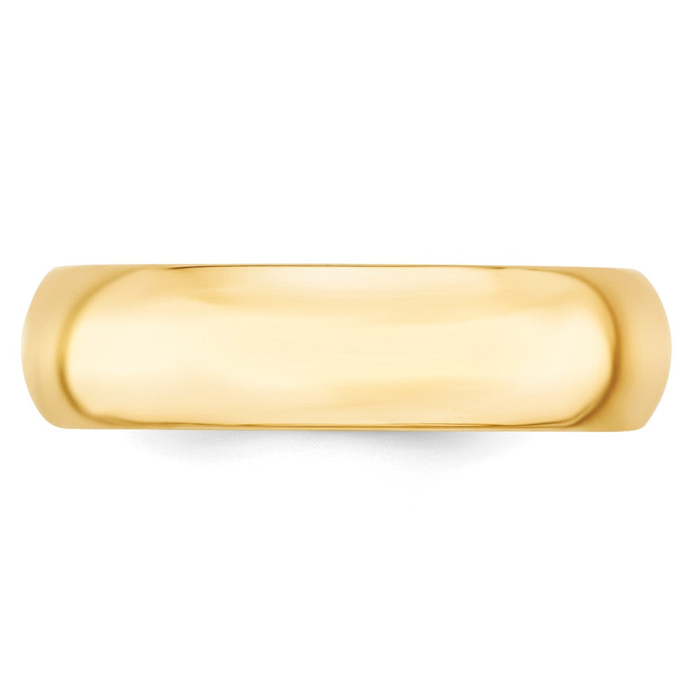10k Yellow Gold 6mm Standard Weight Comfort Fit Wedding Band Size 14