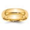 10k Yellow Gold 6mm Standard Weight Comfort Fit Wedding Band Size 14