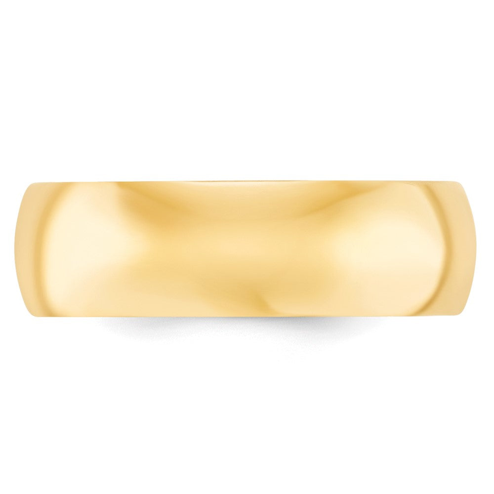 10k Yellow Gold 7mm Standard Weight Comfort Fit Wedding Band Size 11.5