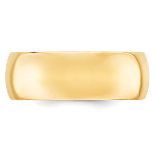 10k Yellow Gold 8mm Standard Weight Comfort Fit Wedding Band Size 6.5