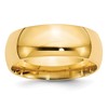 10k Yellow Gold 8mm Standard Weight Comfort Fit Wedding Band Size 11
