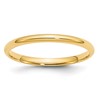 10k Yellow Gold 2mm Lightweight Comfort Fit Wedding Band Size 4