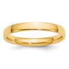 10k Yellow Gold 3mm Lightweight Comfort Fit Wedding Band Size 7