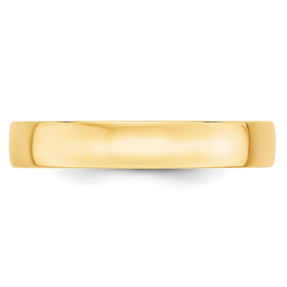 10k Yellow Gold 4mm Lightweight Comfort Fit Wedding Band Size 6