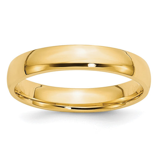10k Yellow Gold 4mm Lightweight Comfort Fit Wedding Band Size 5