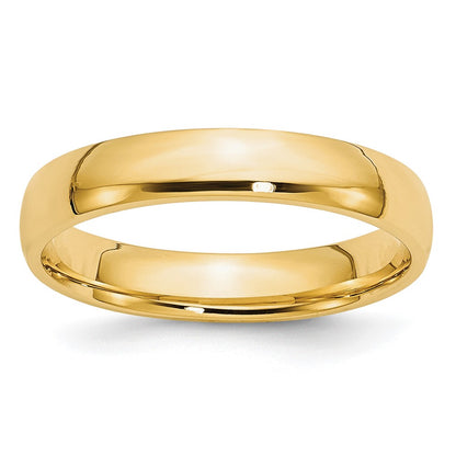 10k Yellow Gold 4mm Lightweight Comfort Fit Wedding Band Size 10