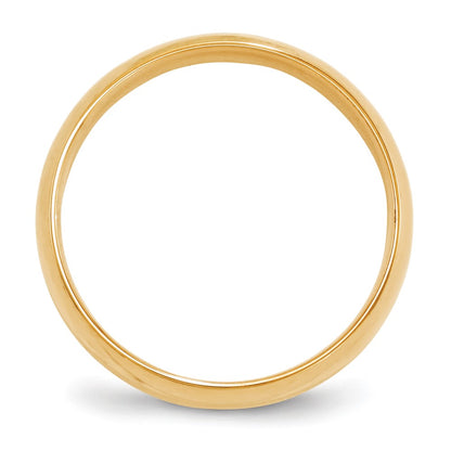 10k Yellow Gold 6mm Lightweight Comfort Fit Wedding Band Size 8