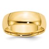 10k Yellow Gold 7mm Lightweight Comfort Fit Wedding Band Size 11