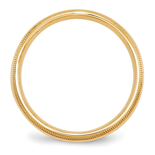 10k Yellow Gold 5mm Double Milgrain Comfort Fit Wedding Band Size 10
