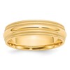 10k Yellow Gold 6mm Double Milgrain Comfort Fit Wedding Band Size 9