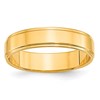 10k Yellow Gold 5mm Flat with Step Edge Wedding Band Size 4