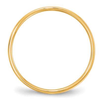 10k Yellow Gold 5mm Lightweight Flat Wedding Band Size 5.5