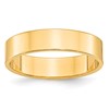 10k Yellow Gold 5mm Lightweight Flat Wedding Band Size 8