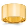 10k Yellow Gold 12mm Lightweight Flat Wedding Band Size 8