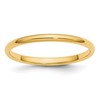 10k Yellow Gold 2mm Half Round Wedding Band Size 4