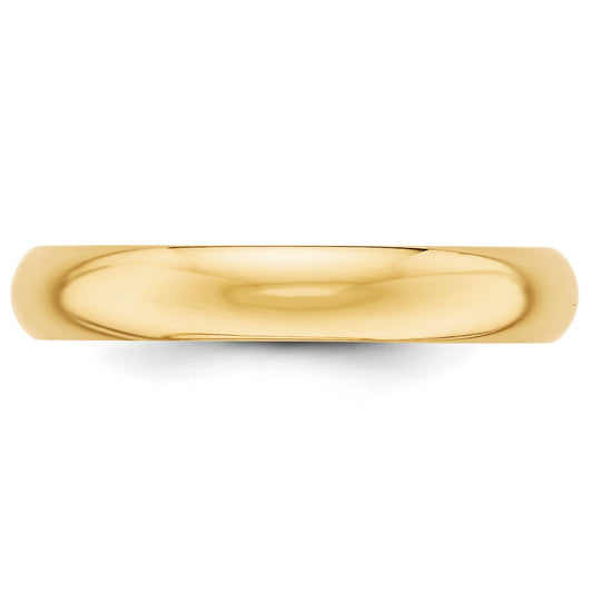 10k Yellow Gold 4mm Half Round Wedding Band Size 11.5