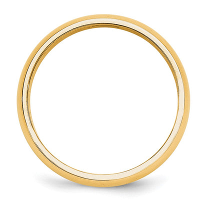 10k Yellow Gold 5mm Half Round Wedding Band Size 10.5
