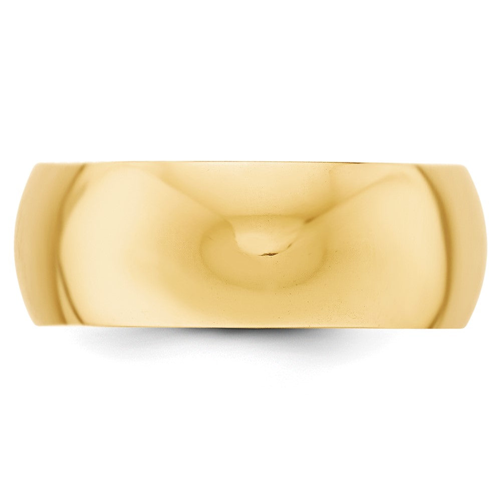 10k Yellow Gold 8mm Half Round Wedding Band Size 11