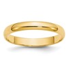 10k Yellow Gold 3mm Lightweight Half Round Wedding Band Size 6