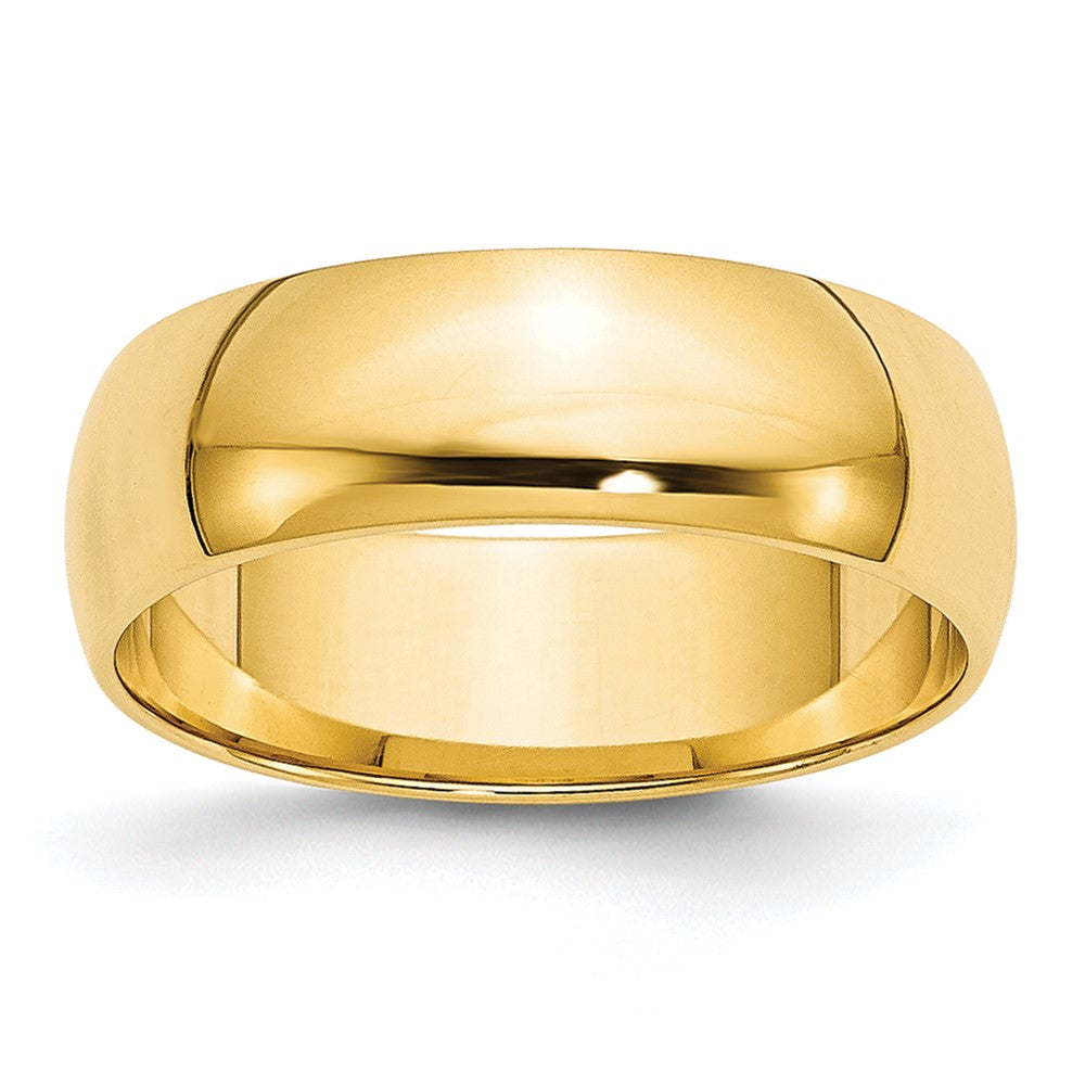 10k Yellow Gold 6mm Lightweight Half Round Wedding Band Size 4.5