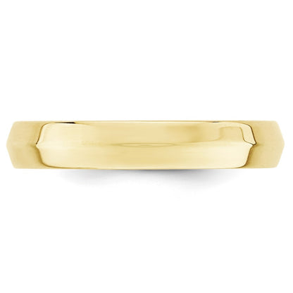 10k Yellow Gold 4mm Knife Edge Comfort Fit Wedding Band Size 9