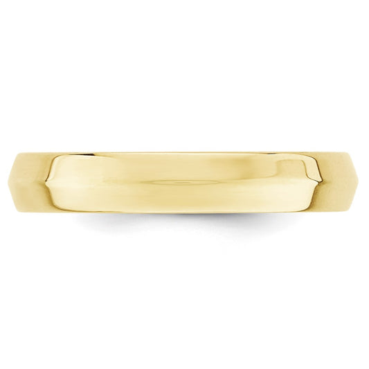 10k Yellow Gold 4mm Knife Edge Comfort Fit Wedding Band Size 9