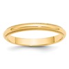 10k Yellow Gold 3mm Milgrain Half Round Wedding Band Size 7