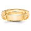 10k Yellow Gold 5mm Milgrain Half Round Wedding Band Size 12