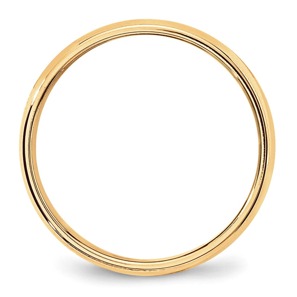 10k Yellow Gold 6mm Milgrain Half Round Wedding Band Size 11