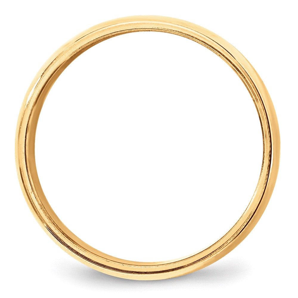10k Yellow Gold 8mm Milgrain Half Round Wedding Band Size 5.5
