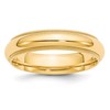 10k Yellow Gold 5mm Milgrain Half Round Comfort Fit Wedding Band Size 8